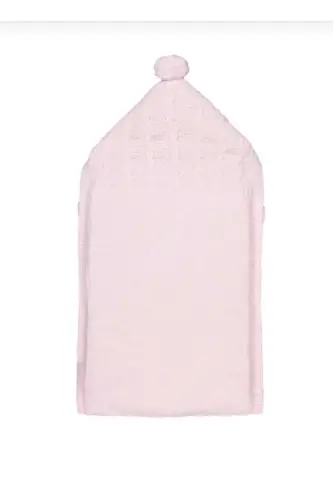 Knitted Cable Knit Baby Swaddle-PINK - ESTE BUTİK (1)