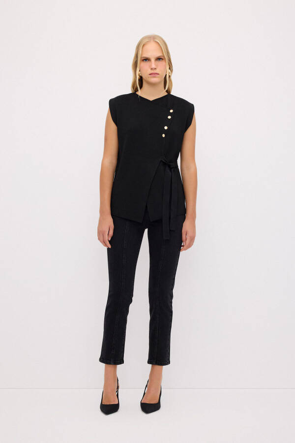 Knitted Cardigan Vest - 3