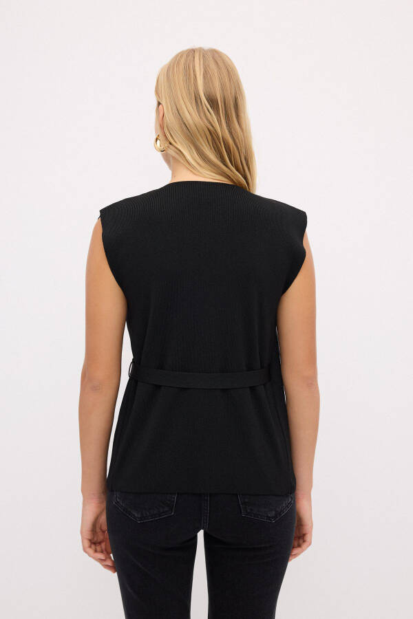 Knitted Cardigan Vest - 6