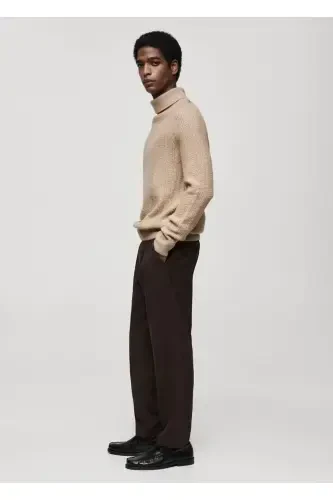 Knitted high neck sweater - 1