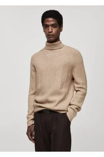 Knitted high neck sweater - 3