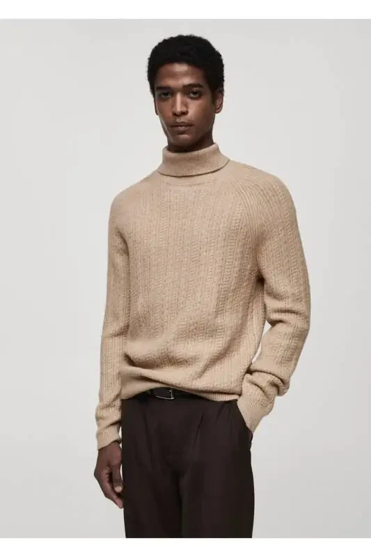 Knitted high neck sweater - 3