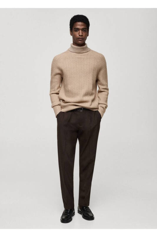 Knitted high neck sweater - 4