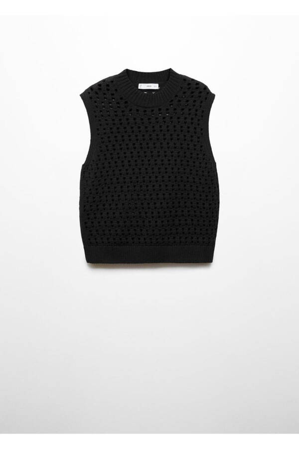 Knitted openwork blouse - 9