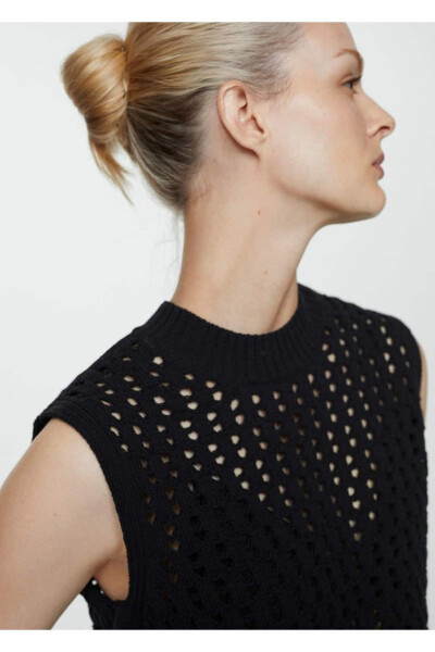 Knitted openwork blouse - 10