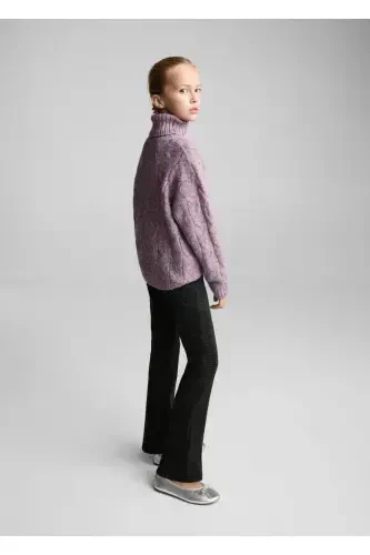 Knitted Pattern Sweater-Lilac - MANGO KIDS (1)