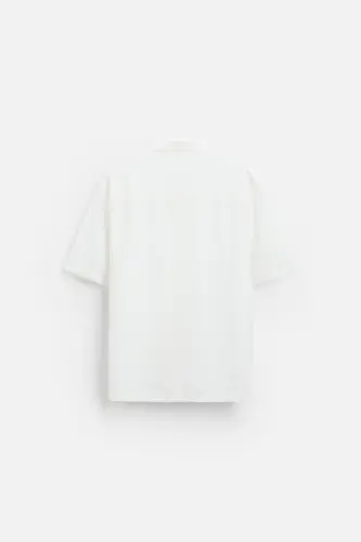 KNITTED RELAXED FIT SHIRT-White - 8