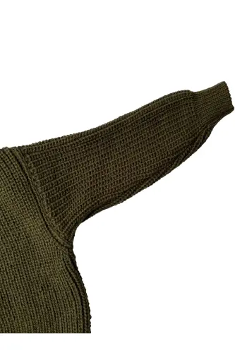 Knitted Sweater Flexible Unisex Baby Child Thessaloniki Crew Neck 1-5 Years - Khaki - 3