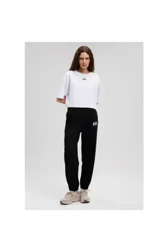 KNITTED TROUSERS-Black - 1