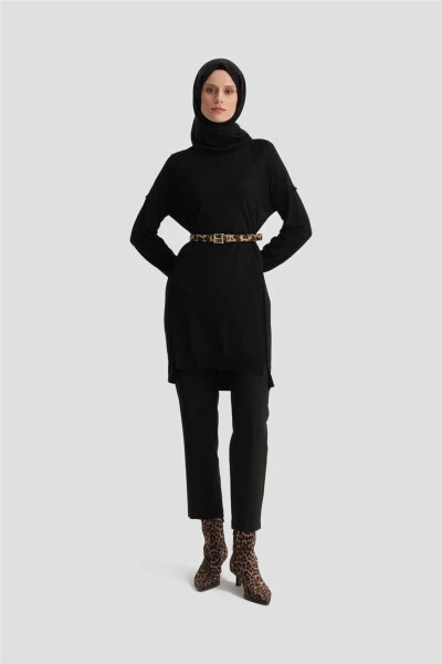 Knitted Tunic 24kd2002 Black - ARMINE