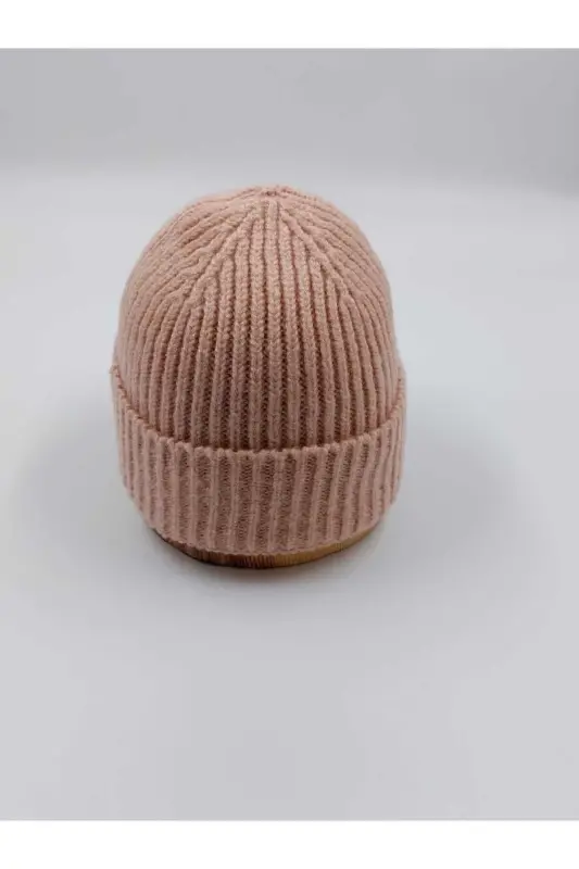 Knitted Unisex Two-Piece Solid Beanie-PURPLE POWDER - 4