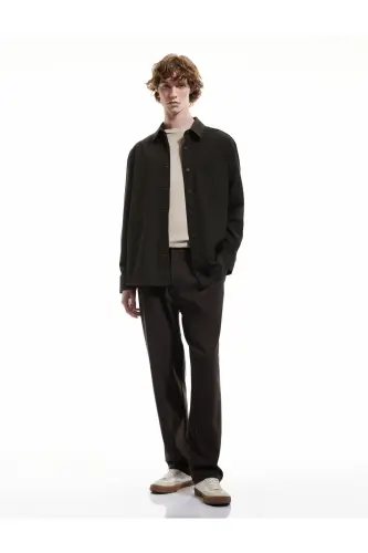 Кнопка с застежкой, карманы, прямой крой, вискозная ткань. - KOTON (1)