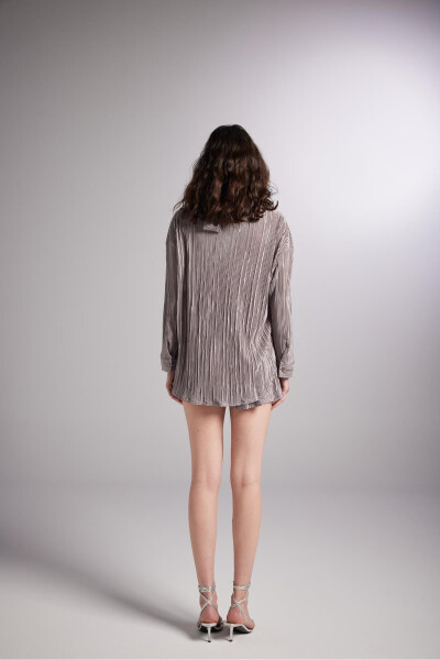 Кнопочная рубашка Comfy Oversize, цвет визон - 5