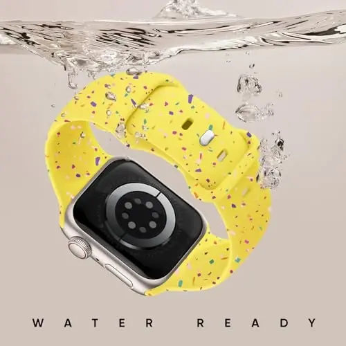 Knossen Sport Band Compatible with Apple Watch Band 38mm 40mm 41mm 42mm 44mm 45mm 46mm 49mm for Women Men, Recycled Plastic Soft Silicone Strap for iWatch Series 11 10 9 8 7 6 5 4 3 2 1 Ultra SE - 3