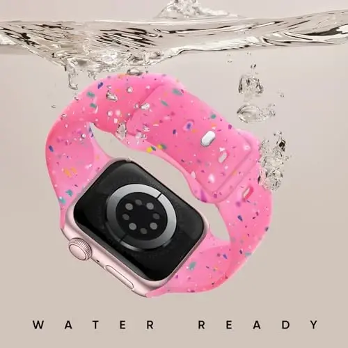 Knossen Sport Band Compatible with Apple Watch Band 38mm 40mm 41mm 42mm 44mm 45mm 46mm 49mm for Women Men, Recycled Plastic Soft Silicone Strap for iWatch Series 11 10 9 8 7 6 5 4 3 2 1 Ultra SE - 3