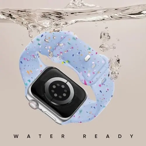 Knossen Sport Band Compatible with Apple Watch Band 38mm 40mm 41mm 42mm 44mm 45mm 46mm 49mm for Women Men, Recycled Plastic Soft Silicone Strap for iWatch Series 11 10 9 8 7 6 5 4 3 2 1 Ultra SE - 3