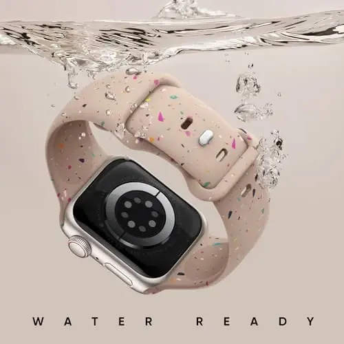 Knossen Sport Band Compatible with Apple Watch Band 38mm 40mm 41mm 42mm 44mm 45mm 46mm 49mm for Women Men, Recycled Plastic Soft Silicone Strap for iWatch Series 11 10 9 8 7 6 5 4 3 2 1 Ultra SE - 3