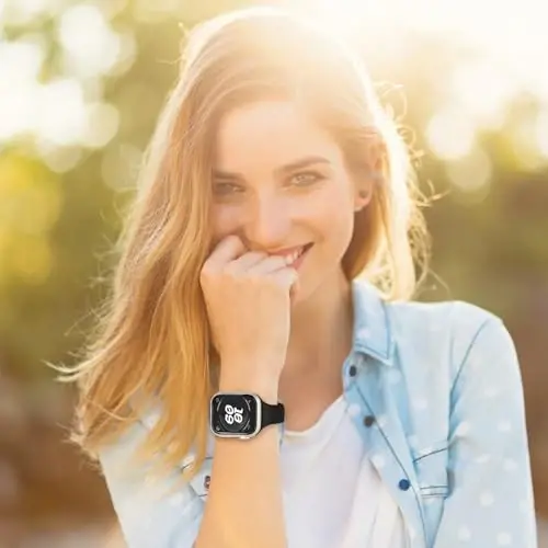 Knossen Sport Band Compatible with Apple Watch Band 38mm 40mm 41mm 42mm 44mm 45mm 46mm 49mm for Women Men, Recycled Plastic Soft Silicone Strap for iWatch Series 11 10 9 8 7 6 5 4 3 2 1 Ultra SE - 5