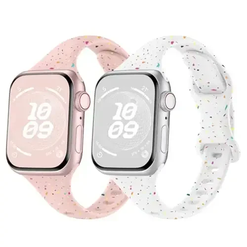 Knossen Sport Band Compatible with Apple Watch Band 38mm 40mm 41mm 42mm 44mm 45mm 46mm 49mm for Women Men, Recycled Plastic Soft Silicone Strap for iWatch Series 11 10 9 8 7 6 5 4 3 2 1 Ultra SE 