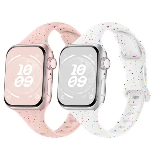 Knossen Sport Band Compatible with Apple Watch Band 38mm 40mm 41mm 42mm 44mm 45mm 46mm 49mm for Women Men, Recycled Plastic Soft Silicone Strap for iWatch Series 11 10 9 8 7 6 5 4 3 2 1 Ultra SE - 1
