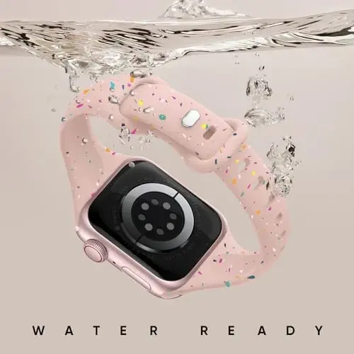 Knossen Sport Band Compatible with Apple Watch Band 38mm 40mm 41mm 42mm 44mm 45mm 46mm 49mm for Women Men, Recycled Plastic Soft Silicone Strap for iWatch Series 11 10 9 8 7 6 5 4 3 2 1 Ultra SE - 4