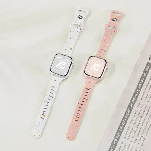 Knossen Sport Band Compatible with Apple Watch Band 38mm 40mm 41mm 42mm 44mm 45mm 46mm 49mm for Women Men, Recycled Plastic Soft Silicone Strap for iWatch Series 11 10 9 8 7 6 5 4 3 2 1 Ultra SE - 6
