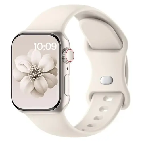 Knossen Sport Band Compatible with Apple Watch Band 38mm 40mm 41mm 42mm 44mm 45mm 46mm 49mm for Women Men, Recycled Plastic Soft Silicone Strap for iWatch Series 11 10 9 8 7 6 5 4 3 2 1 Ultra SE - 1