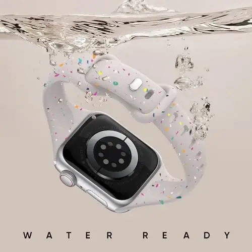 Knossen Sport Band Compatible with Apple Watch Band 38mm 40mm 41mm 42mm 44mm 45mm 46mm 49mm for Women Men, Recycled Plastic Soft Silicone Strap for iWatch Series 11 10 9 8 7 6 5 4 3 2 1 Ultra SE - 4