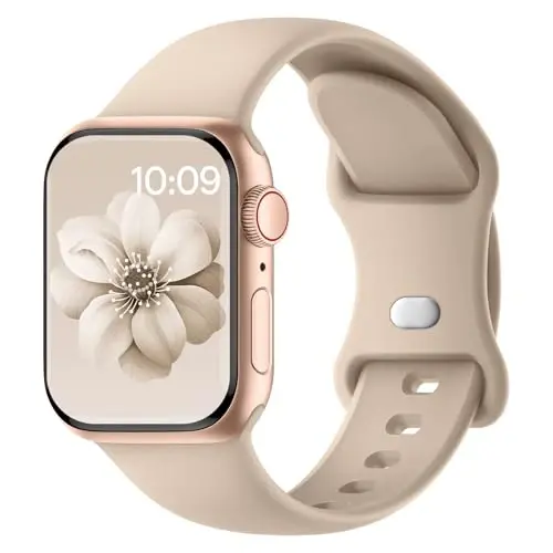 Knossen Sport Band Compatible with Apple Watch Band 38mm 40mm 41mm 42mm 44mm 45mm 46mm 49mm for Women Men, Recycled Plastic Soft Silicone Strap for iWatch Series 11 10 9 8 7 6 5 4 3 2 1 Ultra SE - 1