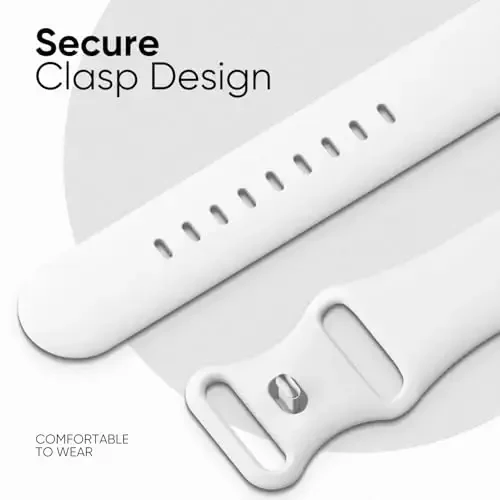 Knossen Sport Band Apple Watch Band 38mm 40mm 41mm 42mm 44mm 45mm 46mm 49mm ayollar va erkaklar uchun mos, iWatch Series 11 10 9 8 7 6 5 4 3 2 1 Ultra SE uchun qayta ishlangan plastik yumshoq silikon tasma - 3