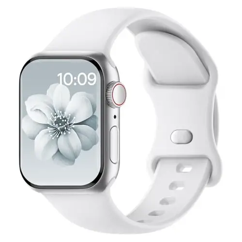 Knossen Sport Band Apple Watch Band 38mm 40mm 41mm 42mm 44mm 45mm 46mm 49mm ayollar va erkaklar uchun mos, iWatch Series 11 10 9 8 7 6 5 4 3 2 1 Ultra SE uchun qayta ishlangan plastik yumshoq silikon tasma 