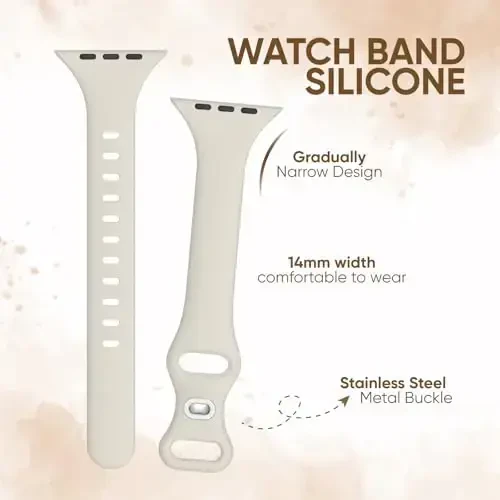 Knossen Sport Band Apple Watch Band 38mm 40mm 41mm 42mm 44mm 45mm 46mm 49mm ayollar va erkaklar uchun mos, iWatch Series 11 10 9 8 7 6 5 4 3 2 1 Ultra SE uchun qayta ishlangan plastik yumshoq silikon tasma - 4