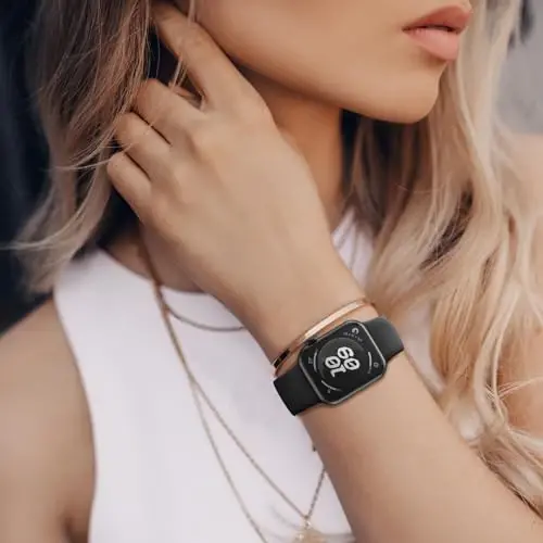 Knossen Sport Band Apple Watch Band 38mm 40mm 41mm 42mm 44mm 45mm 46mm 49mm ayollar va erkaklar uchun mos, iWatch Series 11 10 9 8 7 6 5 4 3 2 1 Ultra SE uchun qayta ishlangan plastik yumshoq silikon tasma - 6