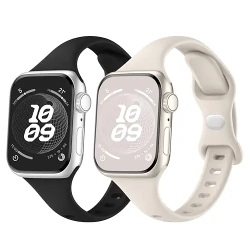Knossen Sport Band Apple Watch Band 38mm 40mm 41mm 42mm 44mm 45mm 46mm 49mm ayollar va erkaklar uchun mos, iWatch Series 11 10 9 8 7 6 5 4 3 2 1 Ultra SE uchun qayta ishlangan plastik yumshoq silikon tasma - KNOSSEN