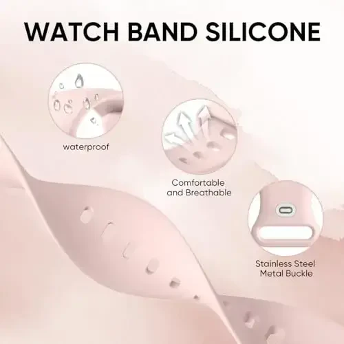 Knossen Sport Band Apple Watch Band 38mm 40mm 41mm 42mm 44mm 45mm 46mm 49mm ayollar va erkaklar uchun mos keladi, iWatch Series 11 10 9 8 7 6 5 4 3 2 1 Ultra SE uchun qayta ishlangan plastik yumshoq silikon tasma - KNOSSEN (1)