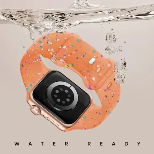 Knossen Sport Band Apple Watch Band 38mm 40mm 41mm 42mm 44mm 45mm 46mm 49mm ayollar va erkaklar uchun mos keladi, iWatch Series 11 10 9 8 7 6 5 4 3 2 1 Ultra SE uchun qayta ishlangan plastik yumshoq silikon tasma - 3