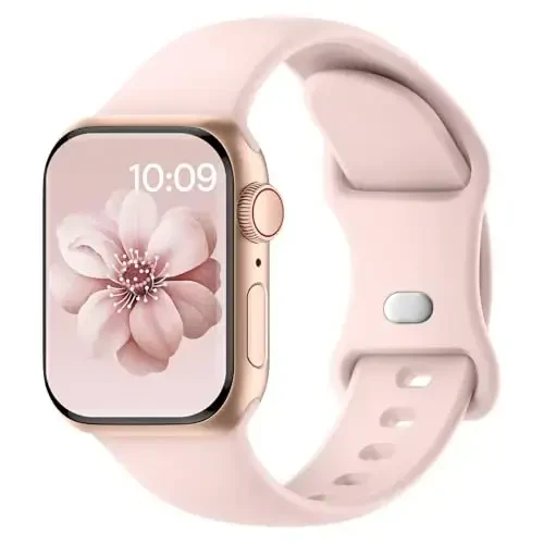 Knossen Sport Band Apple Watch Band 38mm 40mm 41mm 42mm 44mm 45mm 46mm 49mm ayollar va erkaklar uchun mos keladi, iWatch Series 11 10 9 8 7 6 5 4 3 2 1 Ultra SE uchun qayta ishlangan plastik yumshoq silikon tasma 