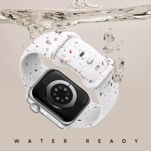 Knossen Sport Band Apple Watch Band 38mm 40mm 41mm 42mm 44mm 45mm 46mm 49mm ayollar va erkaklar uchun mos keladi, iWatch Series 11 10 9 8 7 6 5 4 3 2 1 Ultra SE uchun qayta ishlangan plastik yumshoq silikon tasma - 3