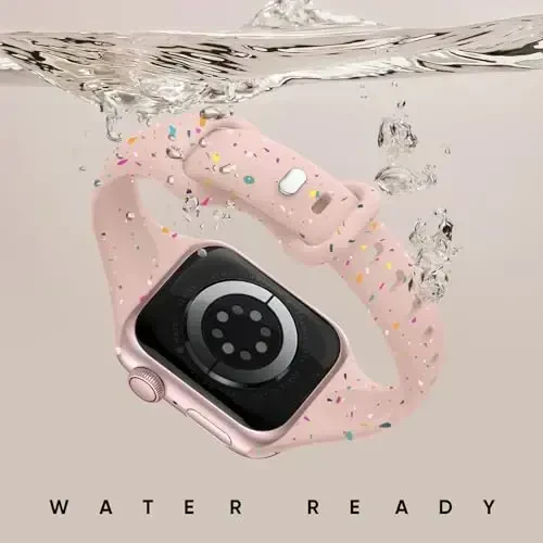 Knossen Sport Band Apple Watch Band 38mm 40mm 41mm 42mm 44mm 45mm 46mm 49mm ayollar va erkaklar uchun mos keladi, iWatch Series 11 10 9 8 7 6 5 4 3 2 1 Ultra SE uchun qayta ishlangan plastik yumshoq silikon tasma - 4