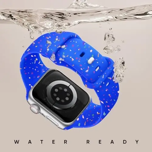 Knossen Sport Band Apple Watch Band 38mm 40mm 41mm 42mm 44mm 45mm 46mm 49mm ayollar va erkaklar uchun mos keladi, iWatch Series 11 10 9 8 7 6 5 4 3 2 1 Ultra SE uchun qayta ishlangan plastik yumshoq silikon tasma - 3
