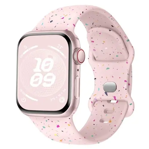 Knossen Sport Band Apple Watch Band 38mm 40mm 41mm 42mm 44mm 45mm 46mm 49mm ayollar va erkaklar uchun mos keladi, qayta ishlangan plastik yumshoq silikon tasma iWatch Series 11 10 9 8 7 6 5 4 3 2 1 Ultra SE uchun 