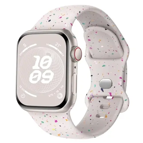 Knossen Sport Band Apple Watch Band 38mm 40mm 41mm 42mm 44mm 45mm 46mm 49mm ayollar va erkaklar uchun mos keladi, qayta ishlangan plastik yumshoq silikon tasma iWatch Series 11 10 9 8 7 6 5 4 3 2 1 Ultra SE uchun - KNOSSEN