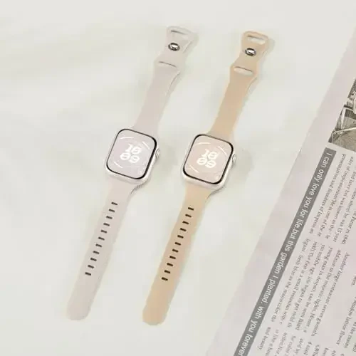 Knossen Sport Band Apple Watch Band 38mm 40mm 41mm 42mm 44mm 45mm 46mm 49mm ayollar va erkaklar uchun mos keladi, qayta ishlangan plastik yumshoq silikon tasma iWatch Series 11 10 9 8 7 6 5 4 3 2 1 Ultra SE uchun - 6