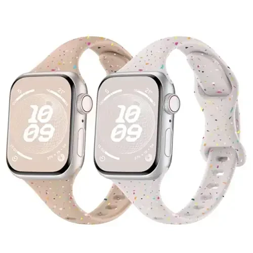 Knossen Sport Band Apple Watch Band 38mm 40mm 41mm 42mm 44mm 45mm 46mm 49mm bilan mos keladi, Ayollar va erkaklar uchun qayta ishlangan plastik yumshoq silikon tasma iWatch Series 11 10 9 8 7 6 5 4 3 2 1 Ultra SE uchun 