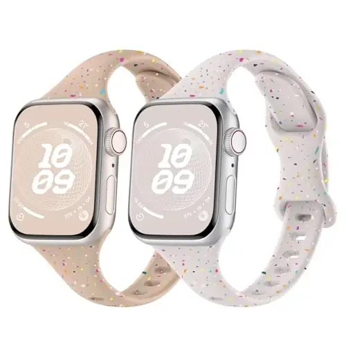 Knossen Sport Band Apple Watch Band 38mm 40mm 41mm 42mm 44mm 45mm 46mm 49mm bilan mos keladi, Ayollar va erkaklar uchun qayta ishlangan plastik yumshoq silikon tasma iWatch Series 11 10 9 8 7 6 5 4 3 2 1 Ultra SE uchun - 1