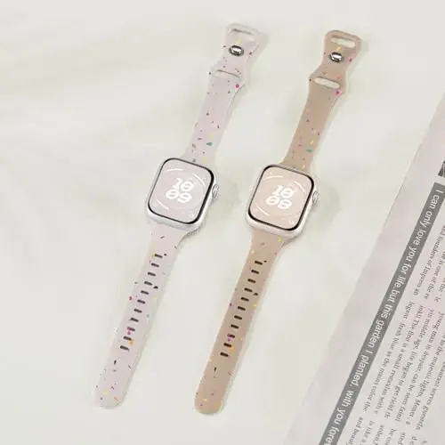 Knossen Sport Band Apple Watch Band 38mm 40mm 41mm 42mm 44mm 45mm 46mm 49mm bilan mos keladi, Ayollar va erkaklar uchun qayta ishlangan plastik yumshoq silikon tasma iWatch Series 11 10 9 8 7 6 5 4 3 2 1 Ultra SE uchun - 6