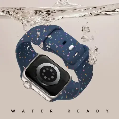 Knossen Sport Band Compatible with Apple Watch Band 38mm 40mm 41mm 42mm 44mm 45mm 46mm 49mm for Women Men, Recycled Plastic Soft Silicone Strap for iWatch Series 11 10 9 8 7 6 5 4 3 2 1 Ultra SE - 3