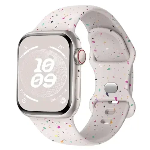 Knossen Sport Band Compatible with Apple Watch Band 38mm 40mm 41mm 42mm 44mm 45mm 46mm 49mm for Women Men, Recycled Plastic Soft Silicone Strap for iWatch Series 11 10 9 8 7 6 5 4 3 2 1 Ultra SE - KNOSSEN