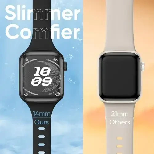 Knossen Sport Band Compatible with Apple Watch Band 38mm 40mm 41mm 42mm 44mm 45mm 46mm 49mm for Women Men, Recycled Plastic Soft Silicone Strap for iWatch Series 11 10 9 8 7 6 5 4 3 2 1 Ultra SE - KNOSSEN (1)