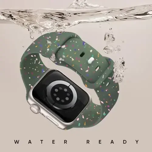 Knossen Sport Band Compatible with Apple Watch Band 38mm 40mm 41mm 42mm 44mm 45mm 46mm 49mm for Women Men, Recycled Plastic Soft Silicone Strap for iWatch Series 11 10 9 8 7 6 5 4 3 2 1 Ultra SE - 3